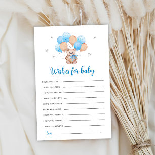 Teddy Bear Wishes Baby Card