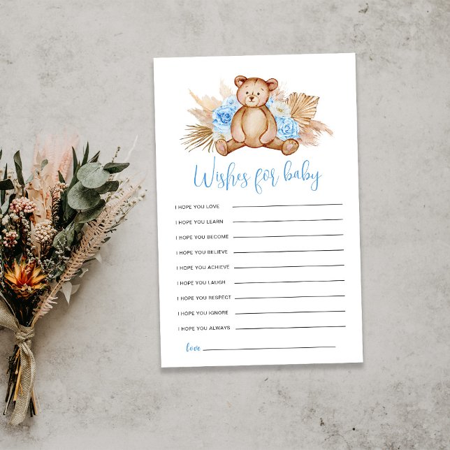 Teddy Bear Wishes Baby Card (Creator Uploaded)