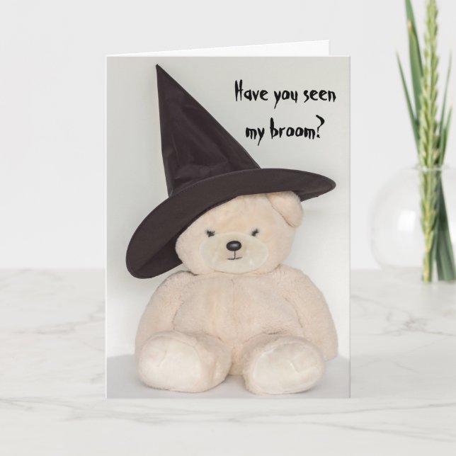 Teddy Bear Witch Card (Front)