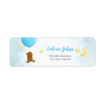 Teddy bear with balloon baby shower