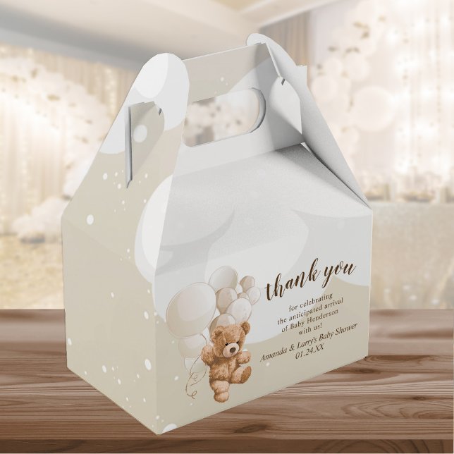Teddy Bear with Balloons Favour Box (Creator Uploaded)