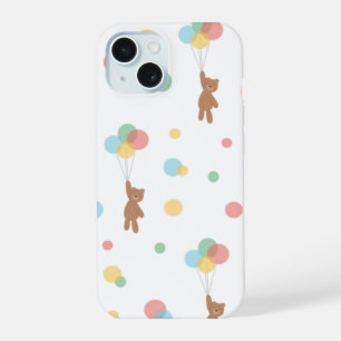 Teddy Bear with Balloons iPhone 15 Case