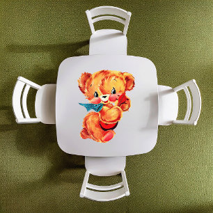 Teddy Bear With Banjo Child's Decoupage Design Tissue Paper