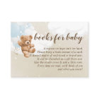 Teddy Bear with Blue Balloons Books For Baby Card