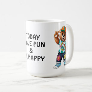 Teddy Bear with casual peaceful outfit 1 Coffee Mug