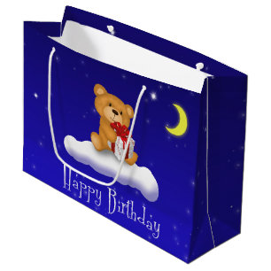 Teddy Bear with Gift - Birthday Large Gift Bag