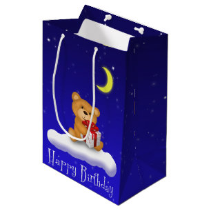 Teddy Bear with Gift Birthday Medium Gift Bag