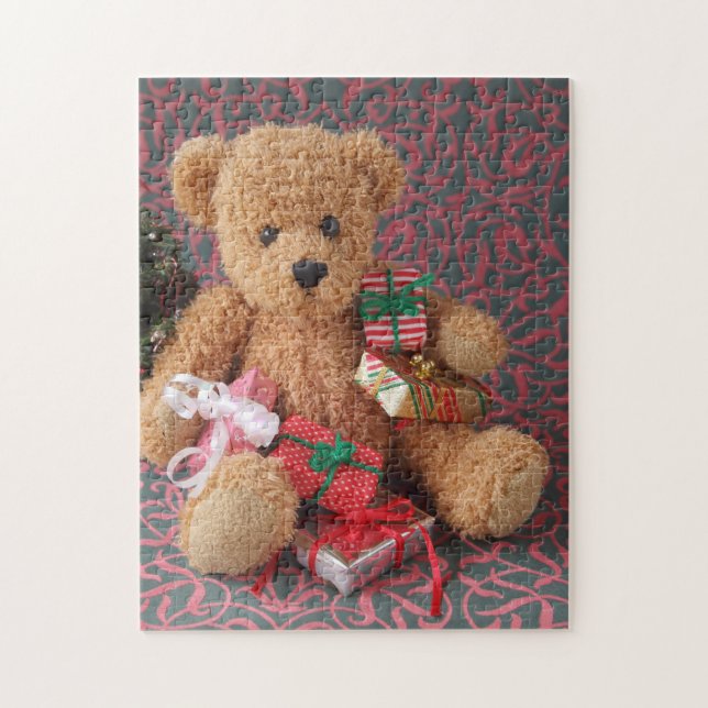 Teddy bear with many Christmas presents Jigsaw Puzzle (Vertical)