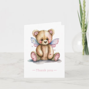 Teddy Bear with Wings Thank You Card