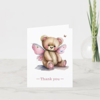 Teddy Bear with Wings  Thank You Card