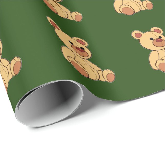 Teddy Bear Wrapping Paper (Roll Corner)