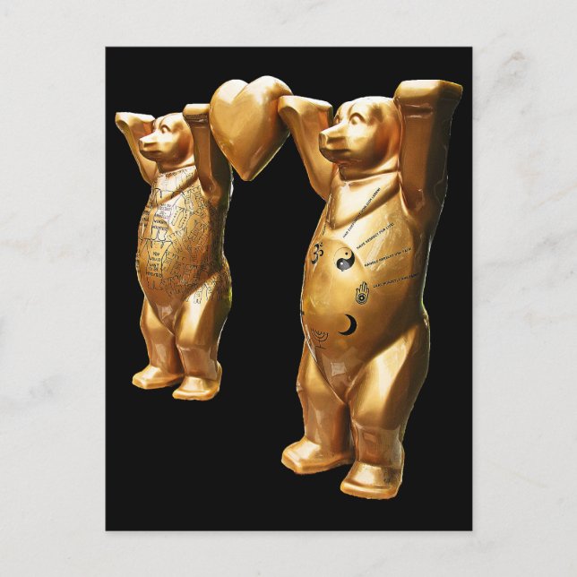 Teddy Bears and Heart Postcard (Front)