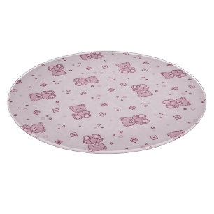 Teddy bears background Pink Cutting Board