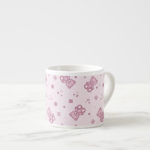 Teddy bears background Pink Espresso Cup