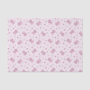 Teddy bears background Pink Tissue Paper