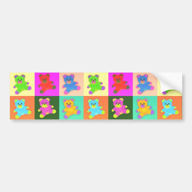 teddy bears bumper sticker (Front)