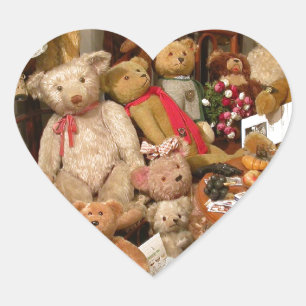 Teddy Bears Collectors Paradise Heart Sticker