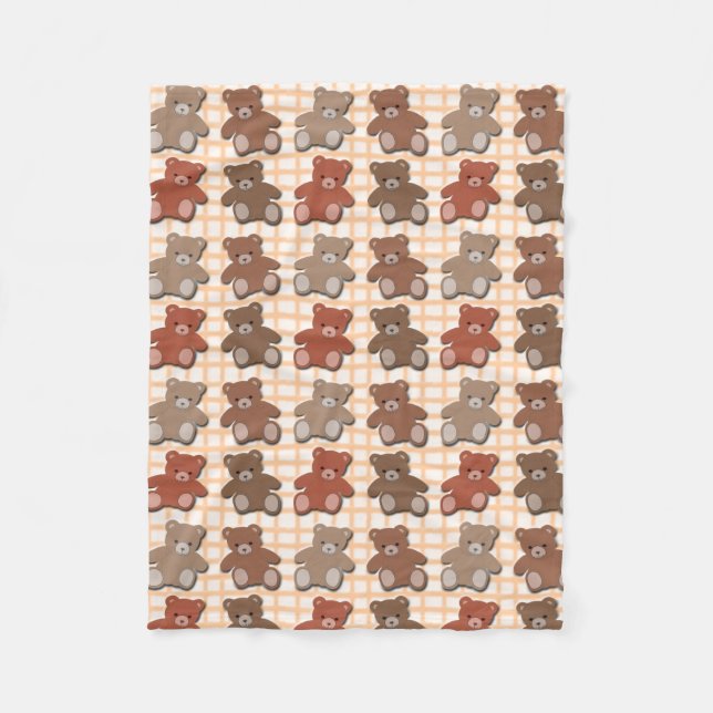 Teddy Bears Fleece Blanket (Front)