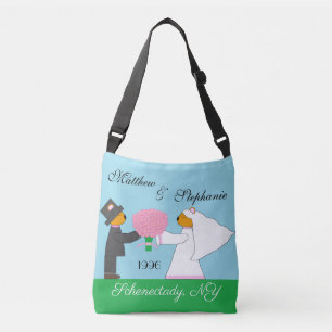 Teddy Bears Getting Married Anniversary Crossbody Bag