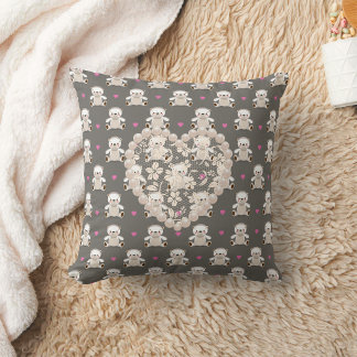 Teddy Bears & Heart Cushion
