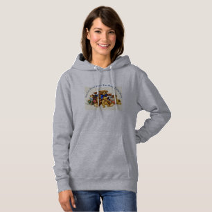 TEDDY BEARS HOODED SWEATSHIRT Womens Grey