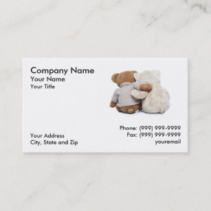 Teddy Bears hugging each other Business Card