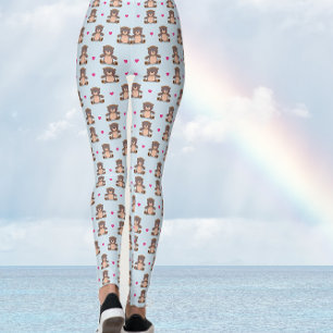 Teddy  Bears in Blue Leggings