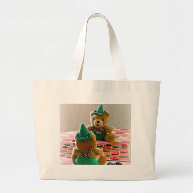Teddy Bears Large Tote Bag (Front)