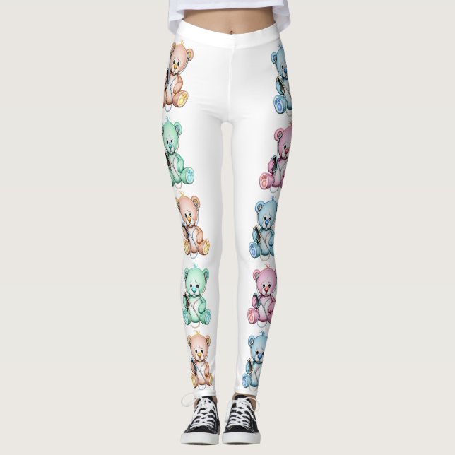 TEDDY BEARS Leggings design by Paul Jaworski (Front)