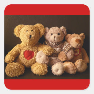 TEDDY BEARS (on multi products) Square Sticker