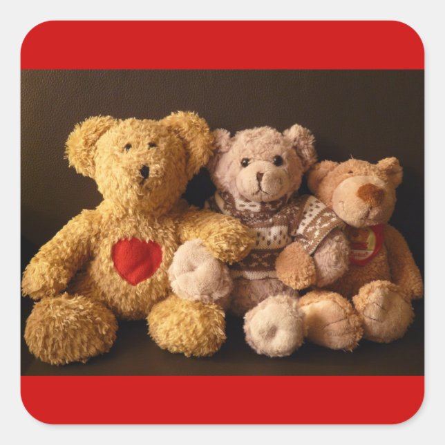 TEDDY BEARS (on multi products) Square Sticker (Front)