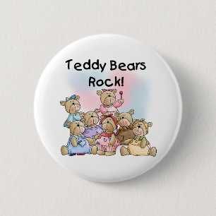 Teddy Bears Rock 6 Cm Round Badge