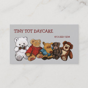 Teddy Bears, Stuffed Animals DAYCARE BUSINESS CARD