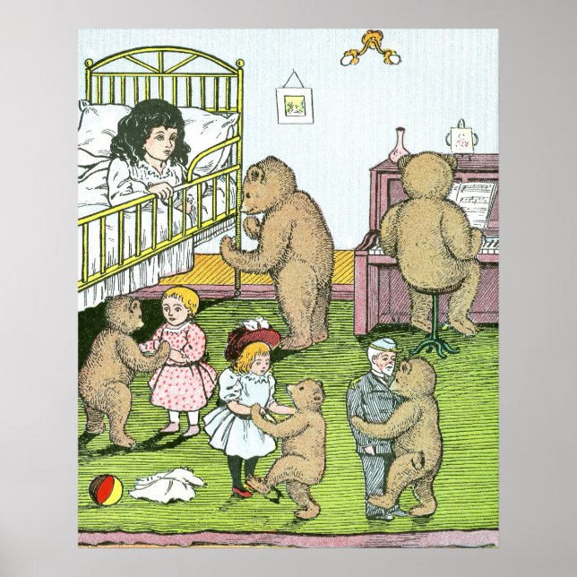 Teddy Bears Waltz with Dolls Poster (Front)
