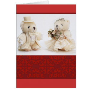 Teddy bears wedding Card