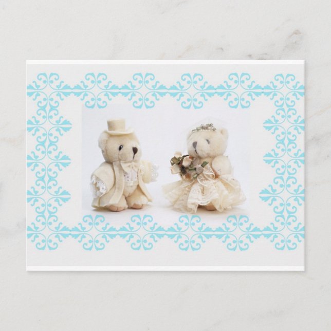 Teddy bears wedding Postcard (Front)