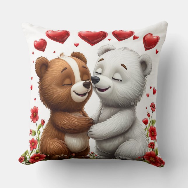 Teddy bears with love cushion (Front)