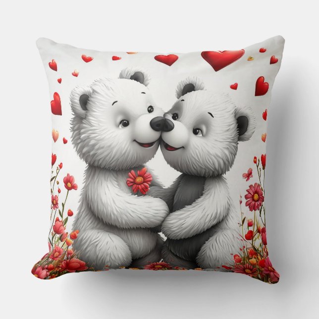 Teddy bears with love cushion (Front)