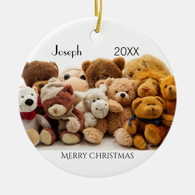 Teddy BearsOrnament by HAMbyWG Ceramic Tree Decoration (Front)