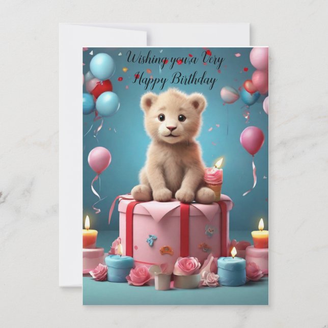 Teddy Birthday card (Front)
