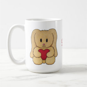 Teddy Bunny with cursive name personalised mug