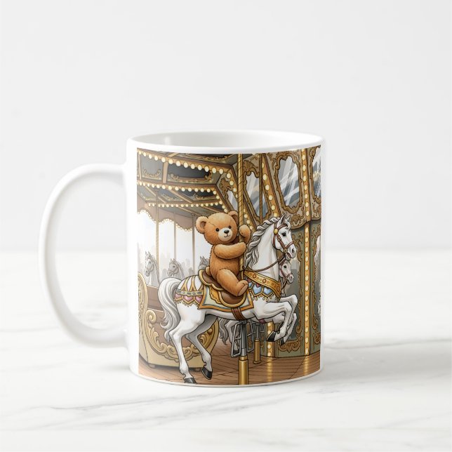 Teddy Carousel Ride Coffee Mug (Left)
