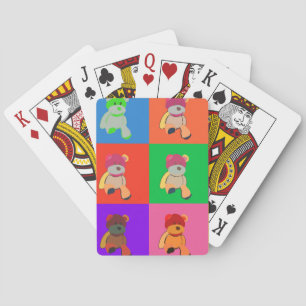 Teddy Colorful Art  Playing Cards