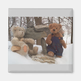 Teddy couple with Inuksuk Magnet