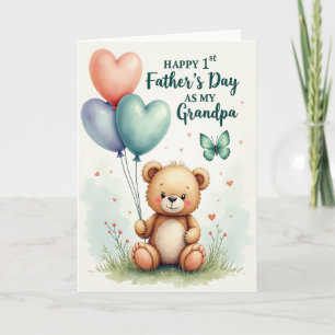 Teddy First Fathers Day Card