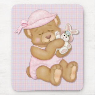 Teddy Girl Easter Mouse Mat