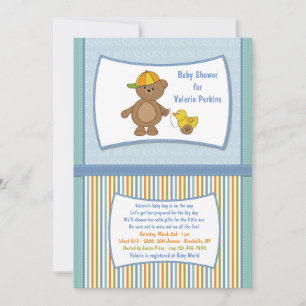 Teddy Guy Baby Shower Invitation