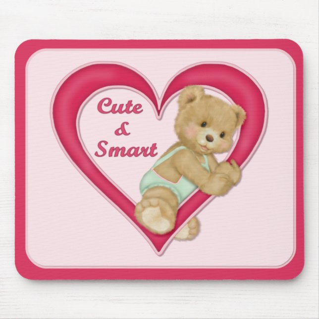 Teddy Heart Mouse Mat (Front)