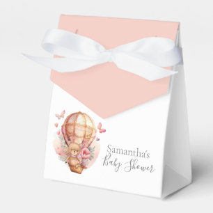 Teddy Hot Air Balloon Pink Bearly Wait Favour Box