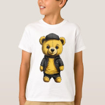 Teddy Hug: Simple Yellow & Black Teddy Bear Kids